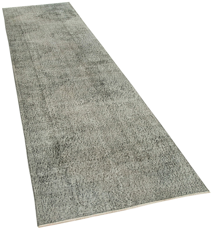 3x12 Grey Overdyed Runner Rug - 38165