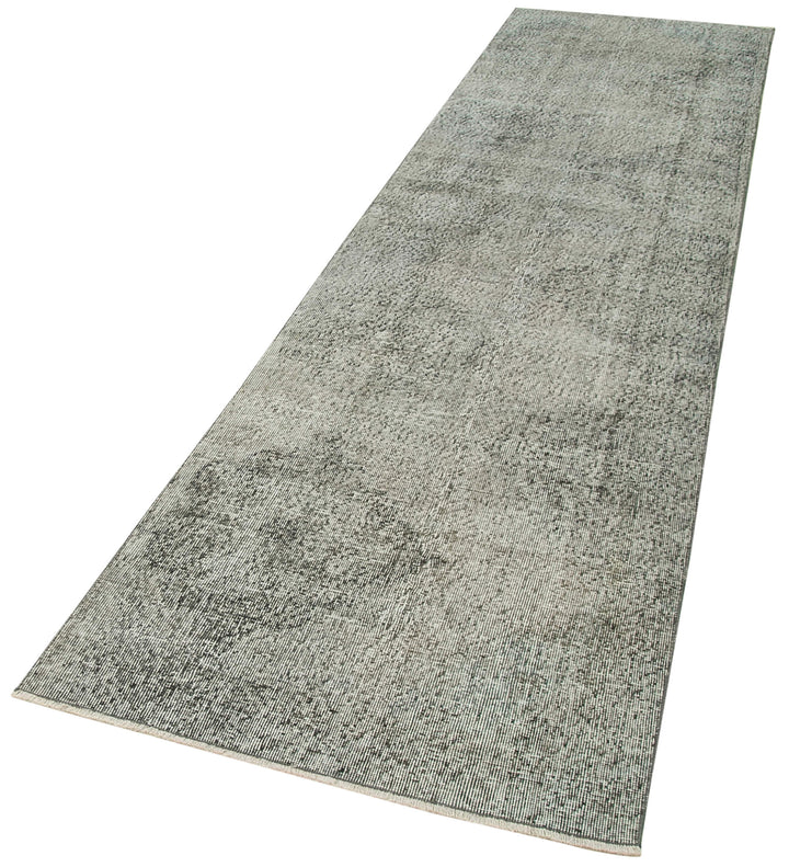 3x12 Grey Overdyed Runner Rug - 38165