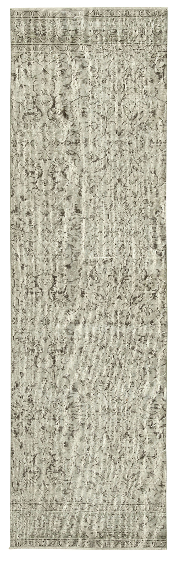 3x9 Beige Overdyed Runner Rug - 38168