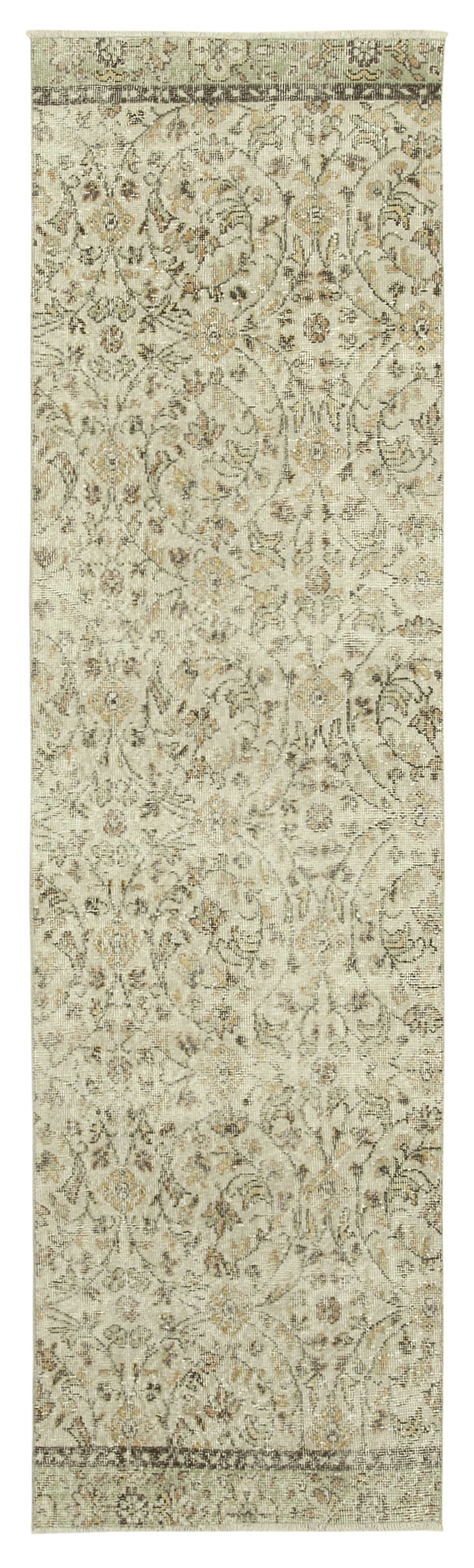 3x9 Beige Overdyed Runner Rug - 38176