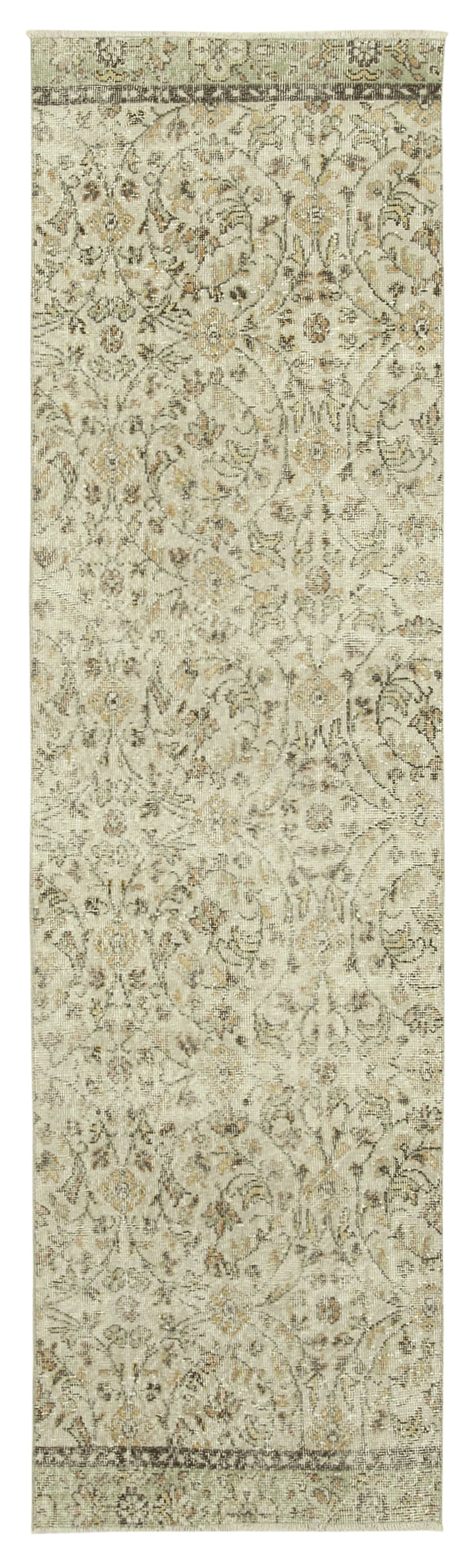 3x9 Beige Overdyed Runner Rug - 38176