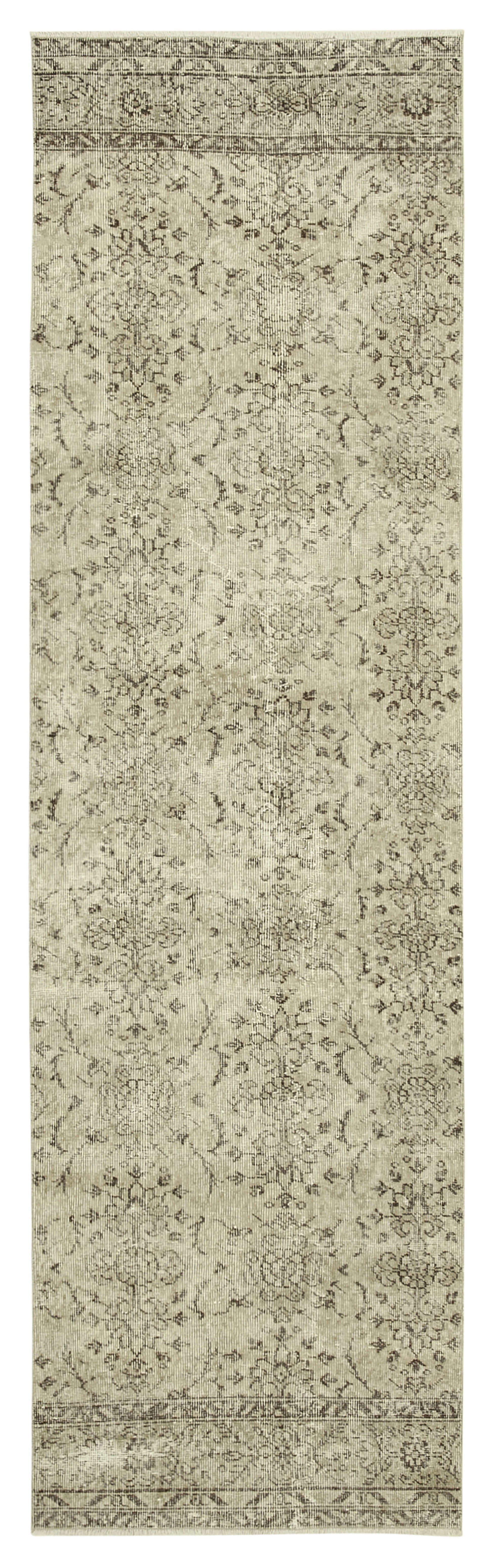 3x10 Beige Overdyed Runner Rug - 38180