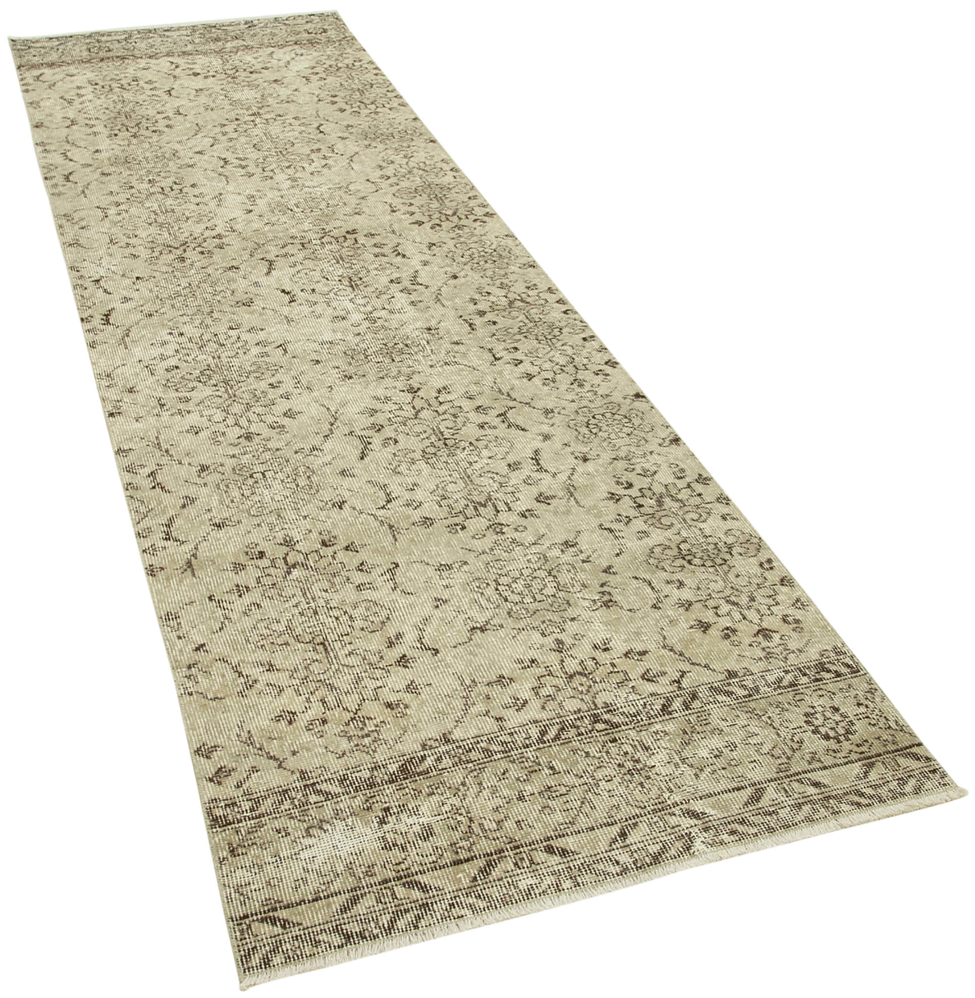 3x10 Beige Overdyed Runner Rug - 38180