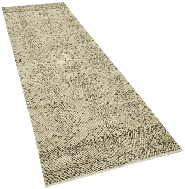 3x10 Beige Overdyed Runner Rug - 38180