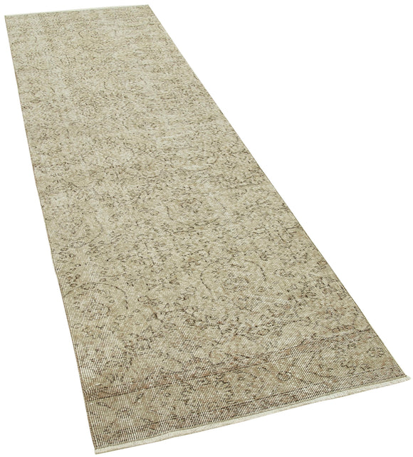 3x9 Beige Overdyed Runner Rug - 38184