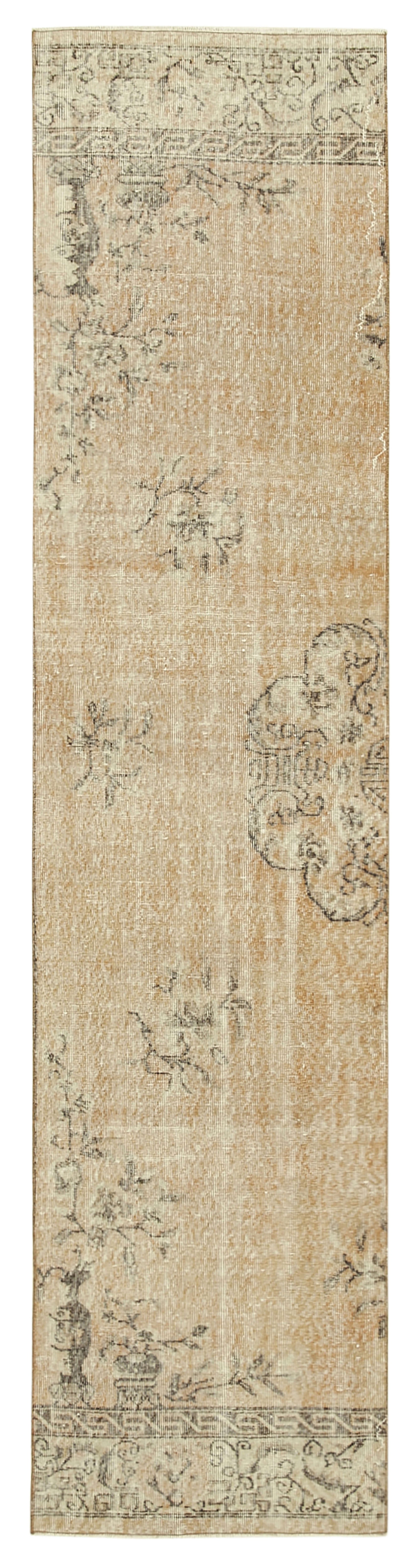 3x11 Beige Overdyed Runner Rug - 38189