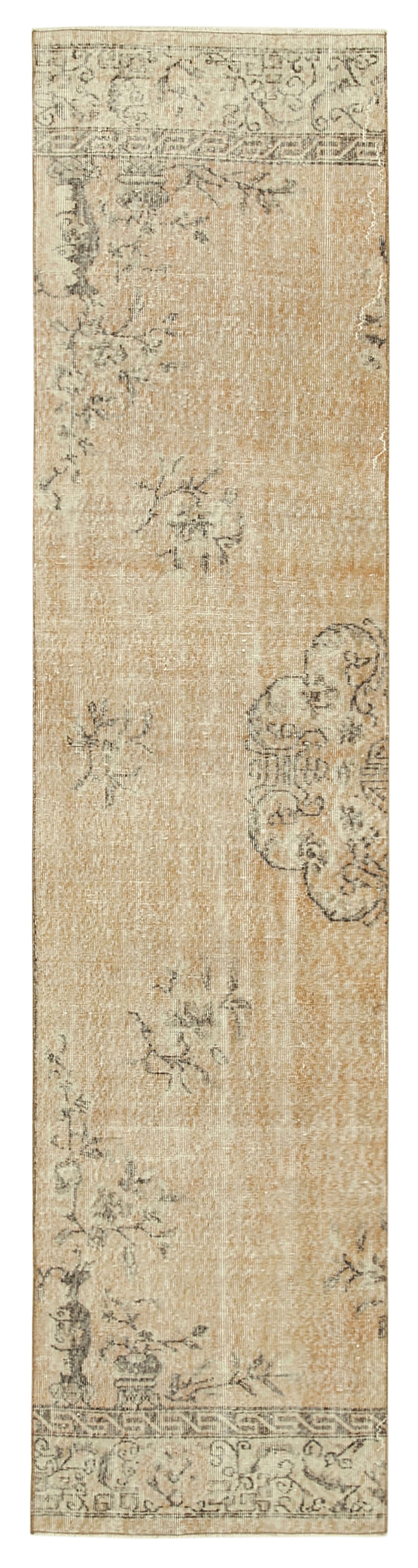 3x11 Beige Overdyed Runner Rug - 38189