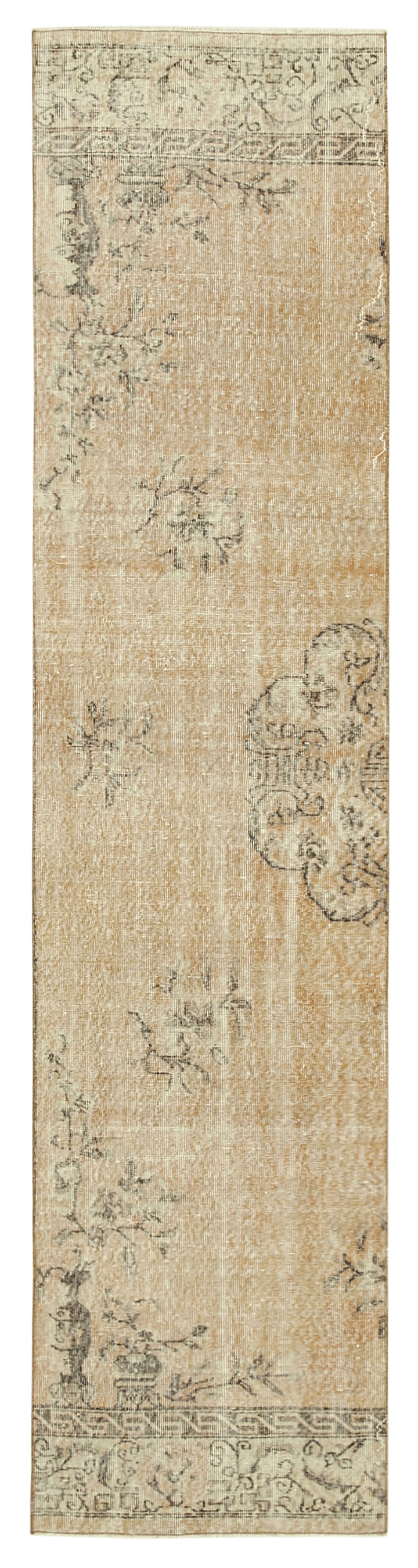 3x11 Beige Overdyed Runner Rug - 38189