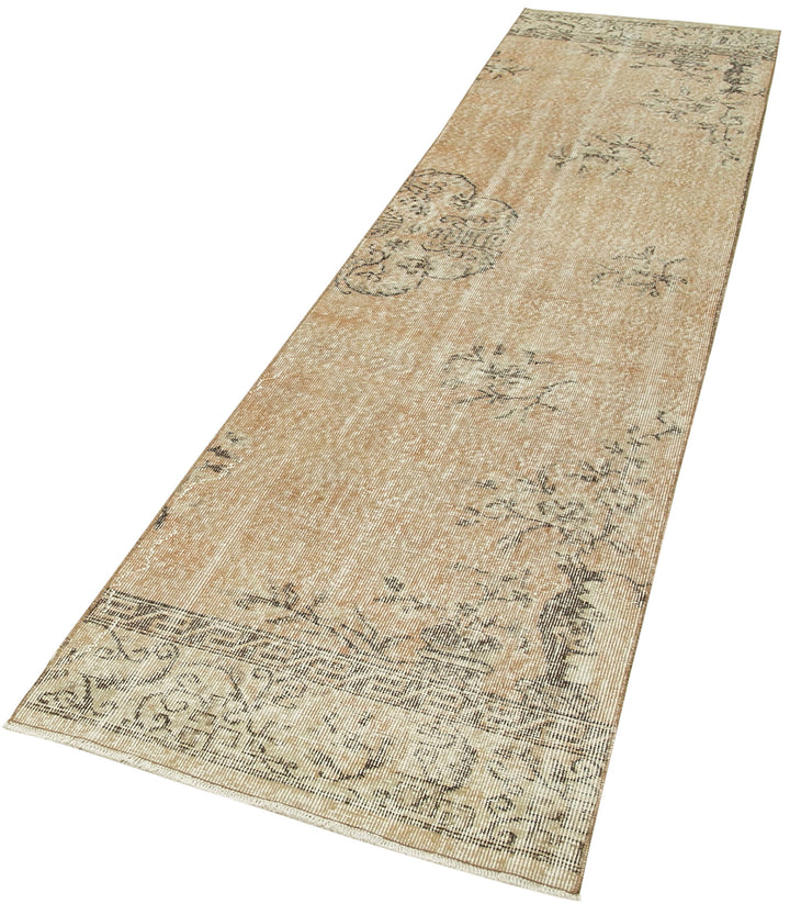 3x11 Beige Overdyed Runner Rug - 38189