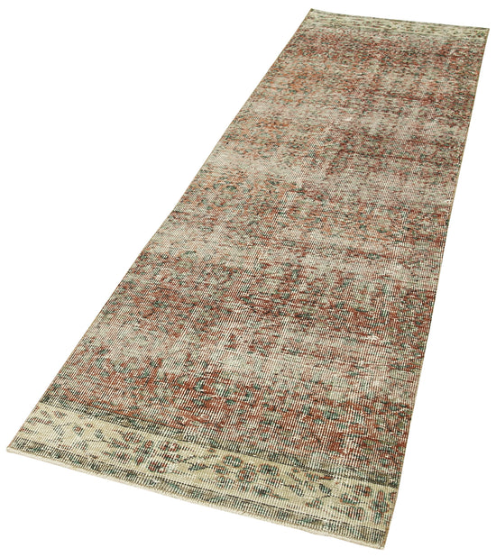 3x9 Beige Overdyed Runner Rug - 38199