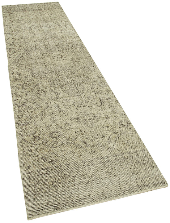 2x10 Beige Overdyed Runner Rug - 38209