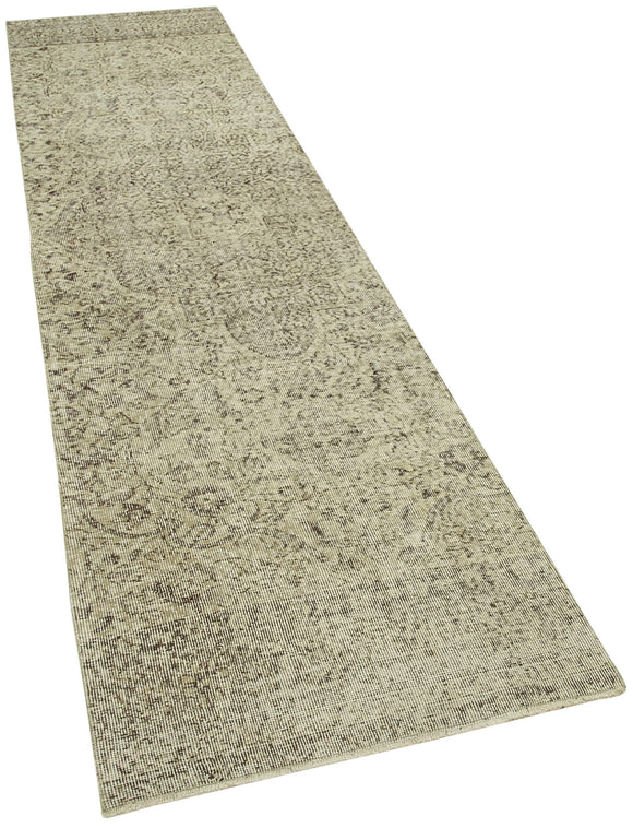 2x10 Beige Overdyed Runner Rug - 38209