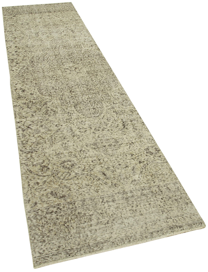 2x10 Beige Overdyed Runner Rug - 38209