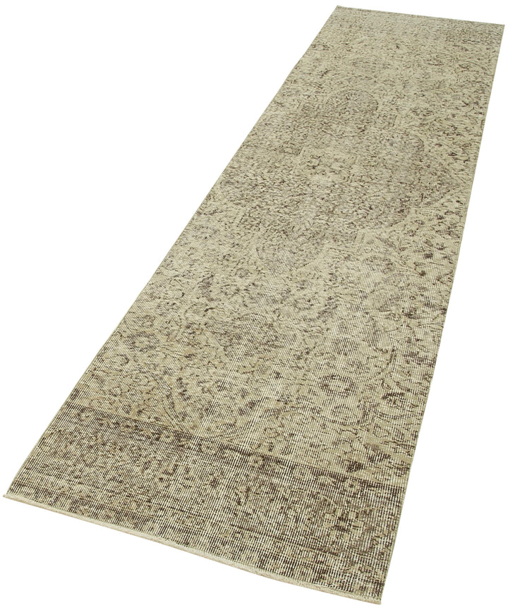 2x10 Beige Overdyed Runner Rug - 38209