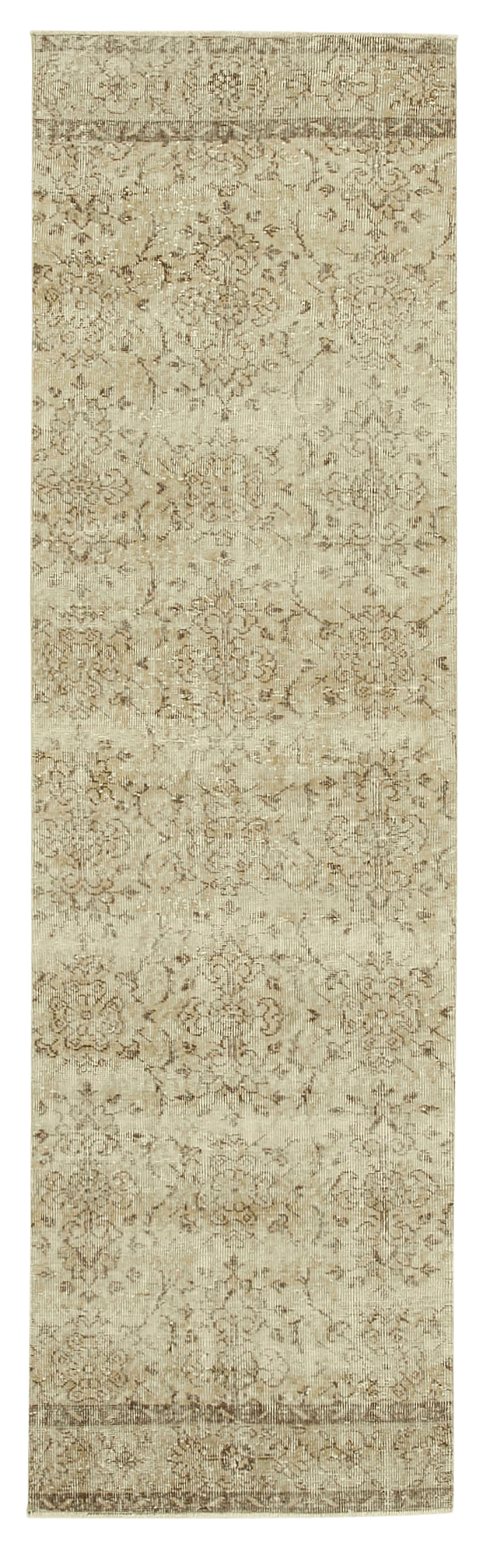3x9 Beige Overdyed Runner Rug - 38213
