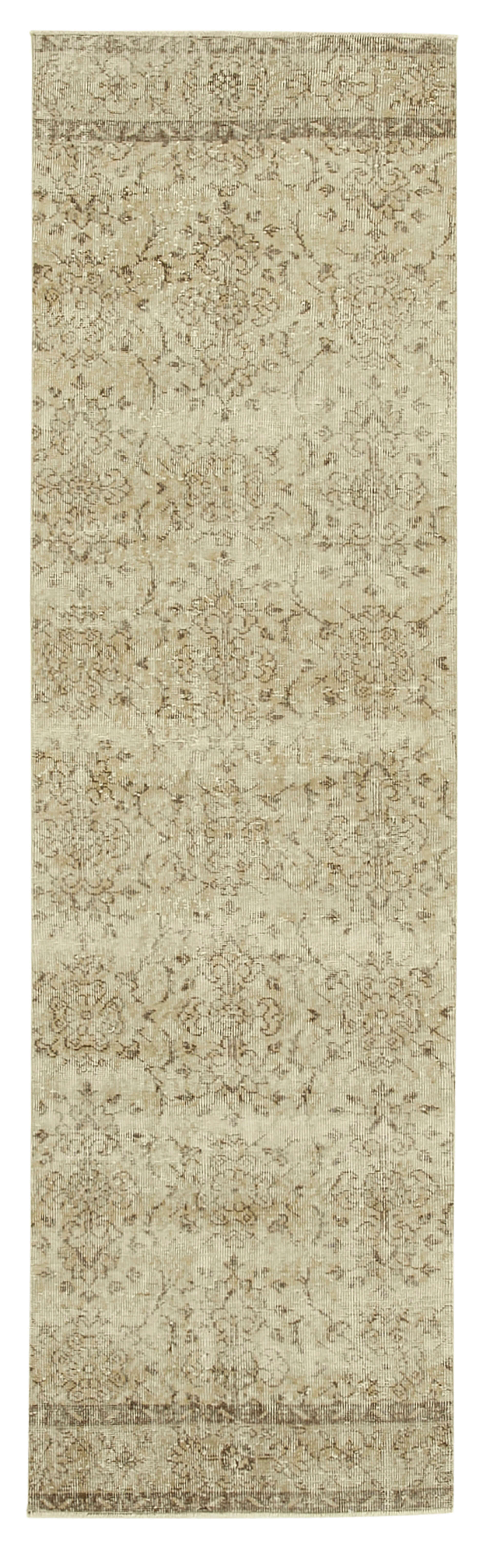 3x9 Beige Overdyed Runner Rug - 38213