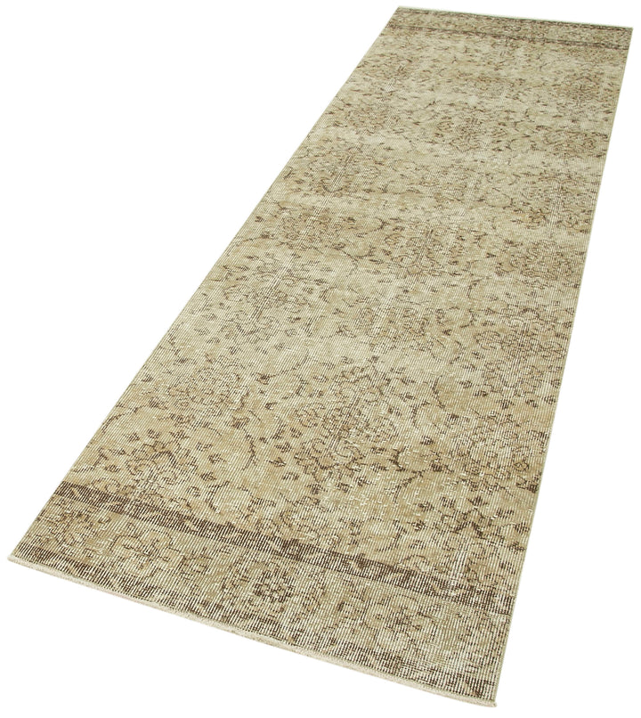 3x9 Beige Overdyed Runner Rug - 38213