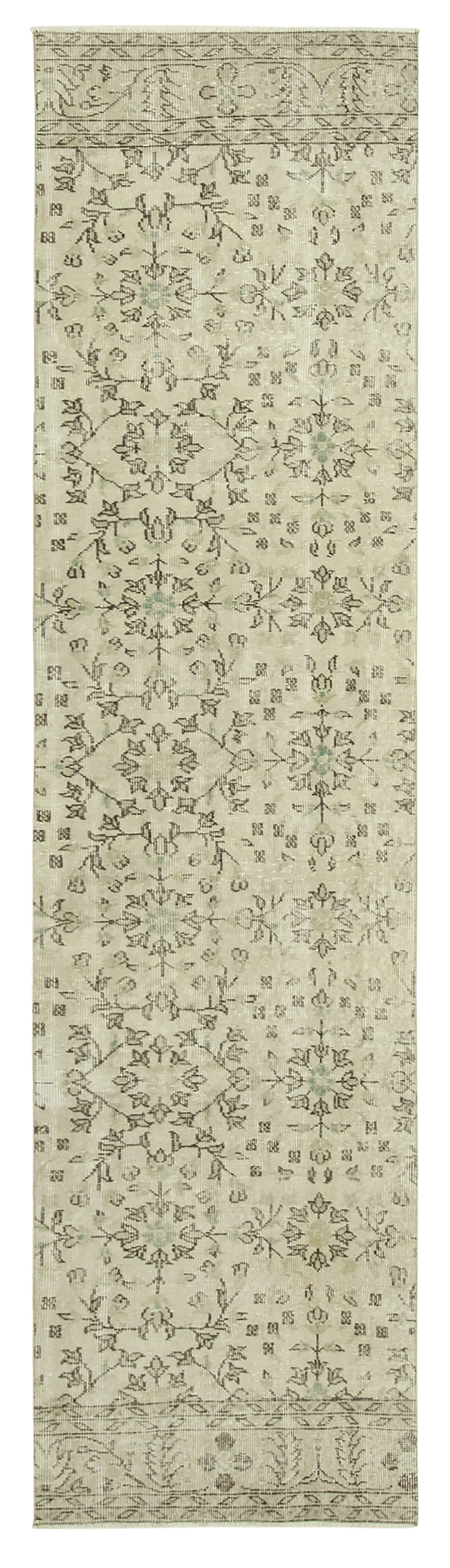 3x10 Beige Overdyed Runner Rug - 38225