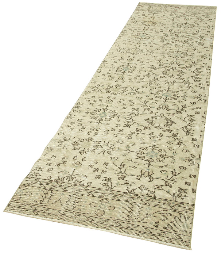 3x10 Beige Overdyed Runner Rug - 38225