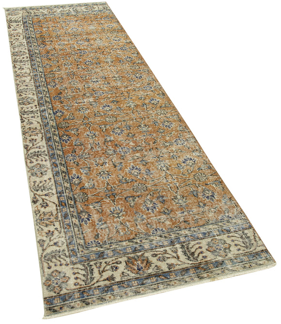 3x10 Beige Overdyed Runner Rug - 38246