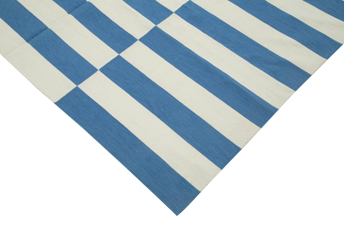 6x9 Blue Dhurrie Rug - 38257
