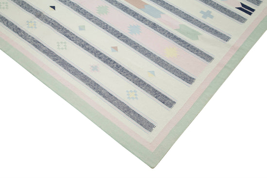 6x9 Beige Dhurrie Rug - 38259