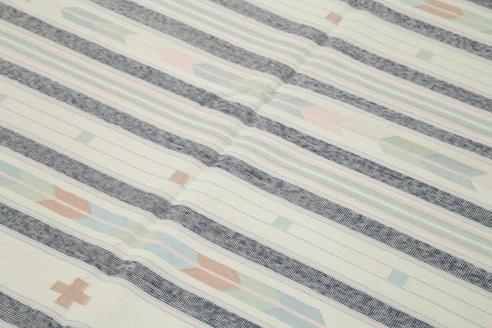 6x9 Beige Dhurrie Rug - 38259