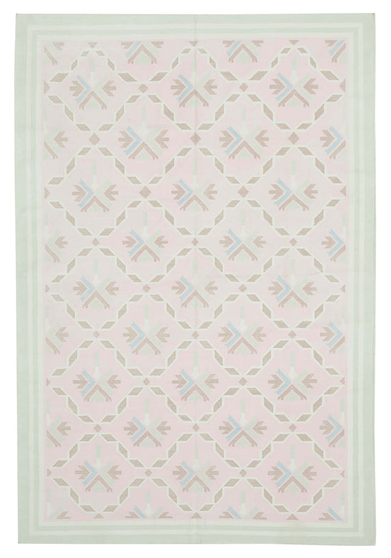 6x9 Pink Dhurrie Rug - 38260