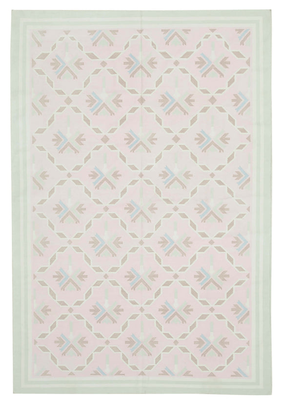 6x9 Pink Dhurrie Rug - 38260