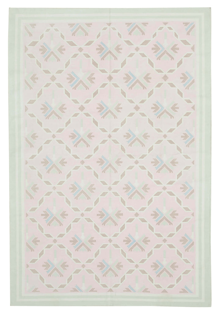 6x9 Pink Dhurrie Rug - 38260