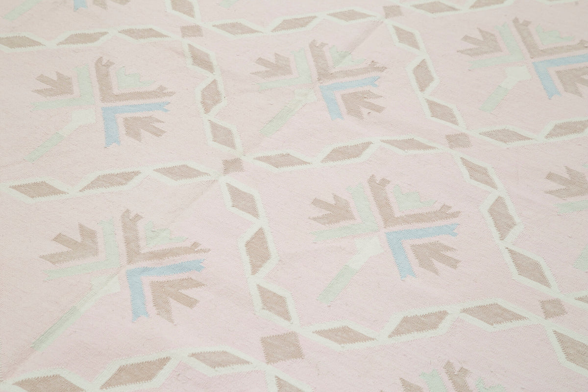 6x9 Pink Dhurrie Rug - 38260