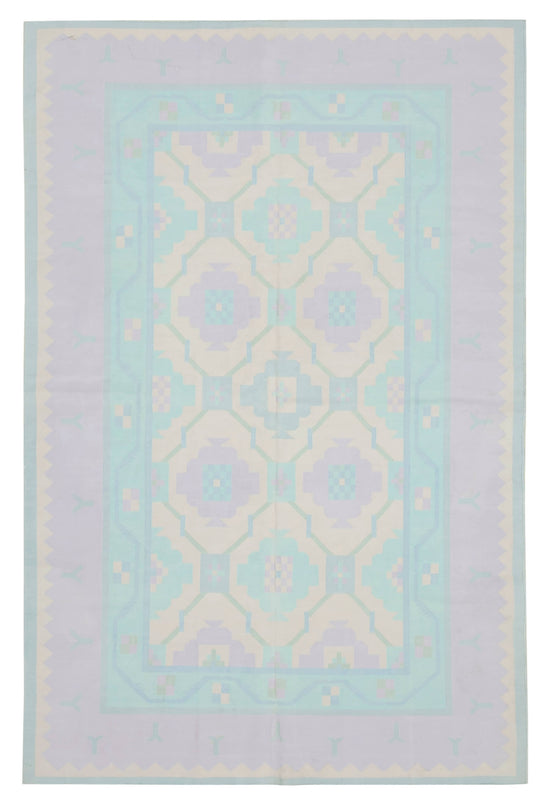 6x9 Beige Dhurrie Rug - 38261