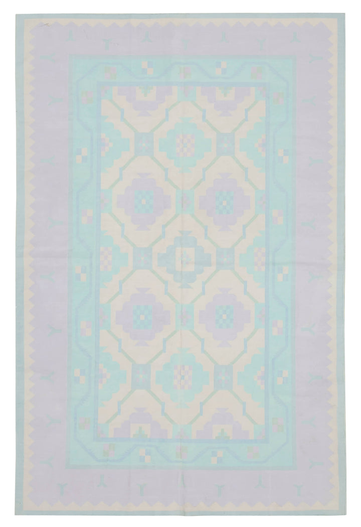 6x9 Beige Dhurrie Rug - 38261