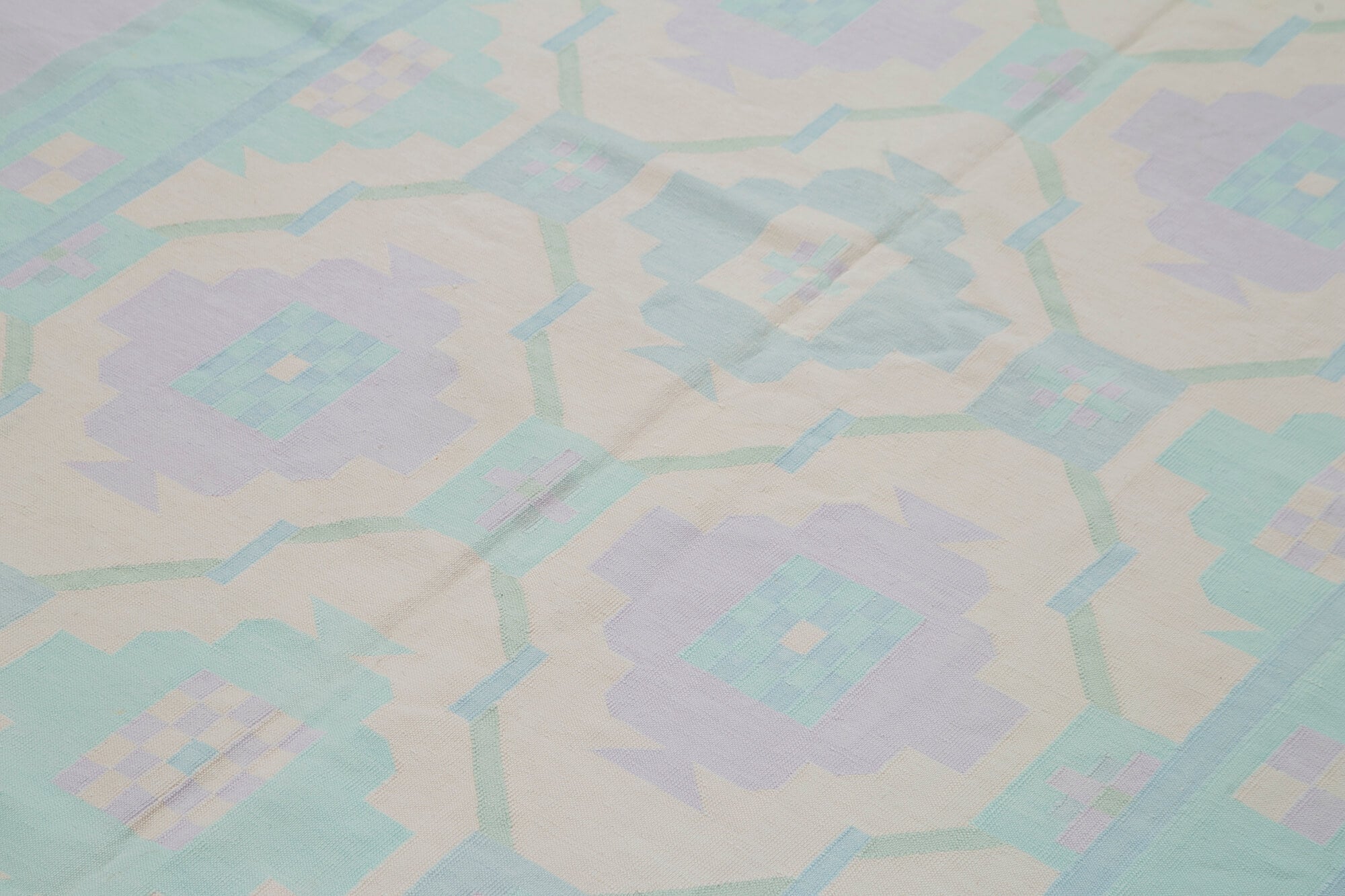 6x9 Beige Dhurrie Rug - 38261