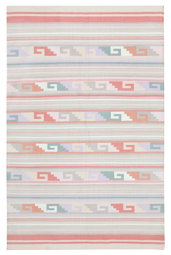 6x9 Red Dhurrie Rug - 38262