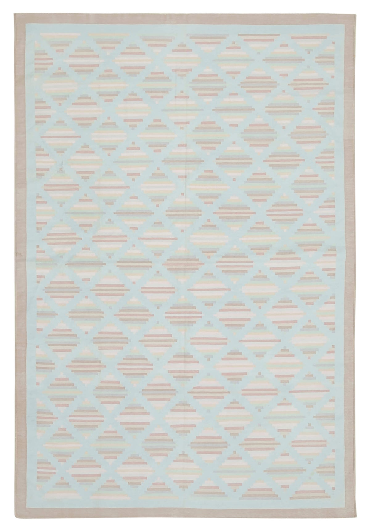 6x9 Beige Dhurrie Rug - 38264