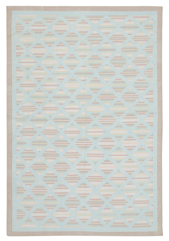 6x9 Beige Dhurrie Rug - 38264