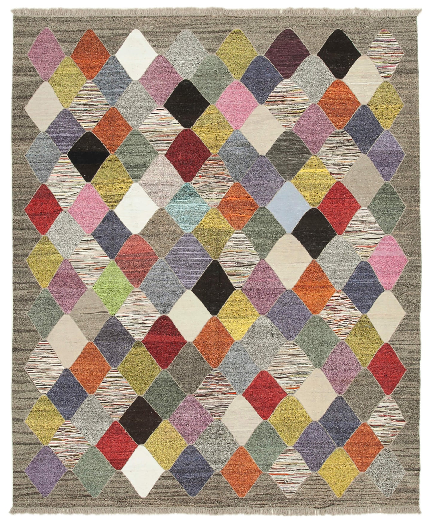 8x10 Multicolor Contemporary Area Rug - 38268