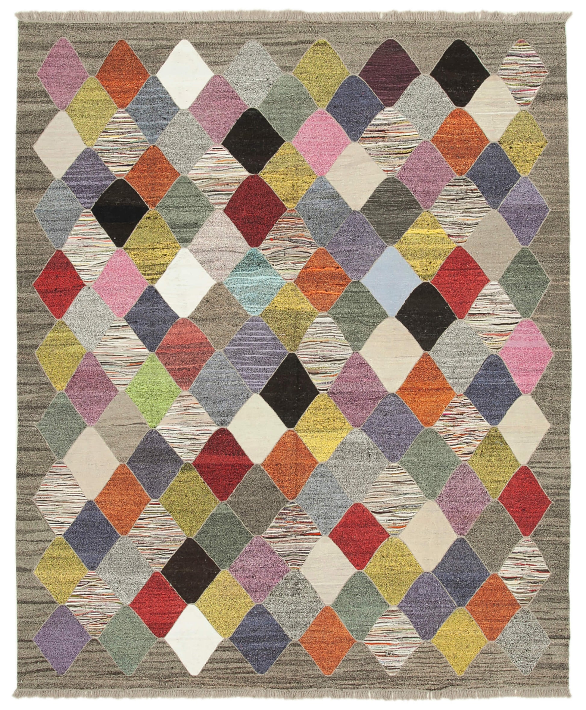 8x10 Multicolor Contemporary Area Rug - 38268