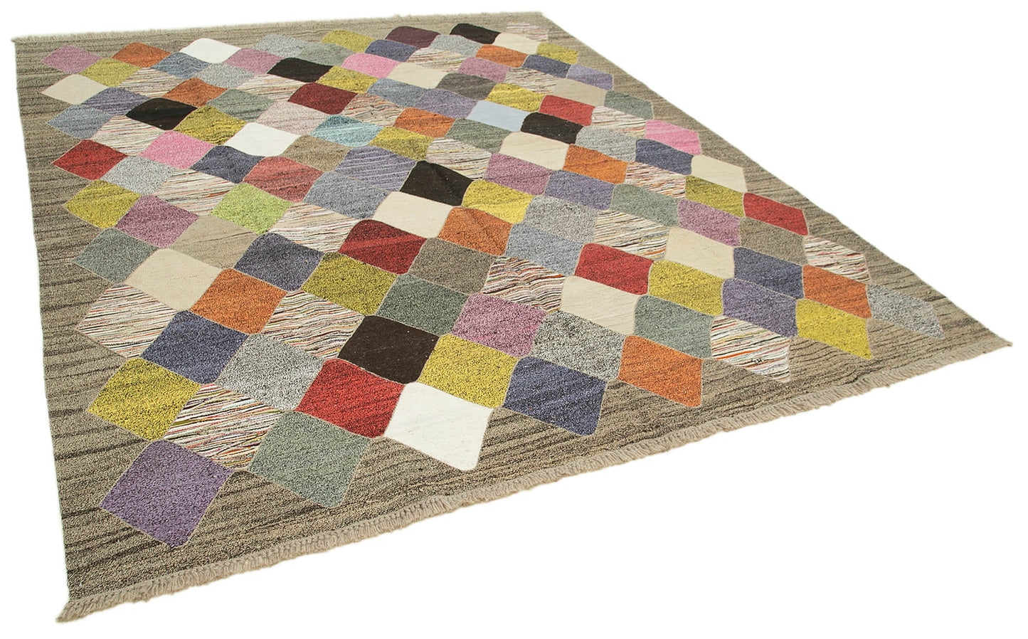 8x10 Multicolor Contemporary Area Rug - 38268