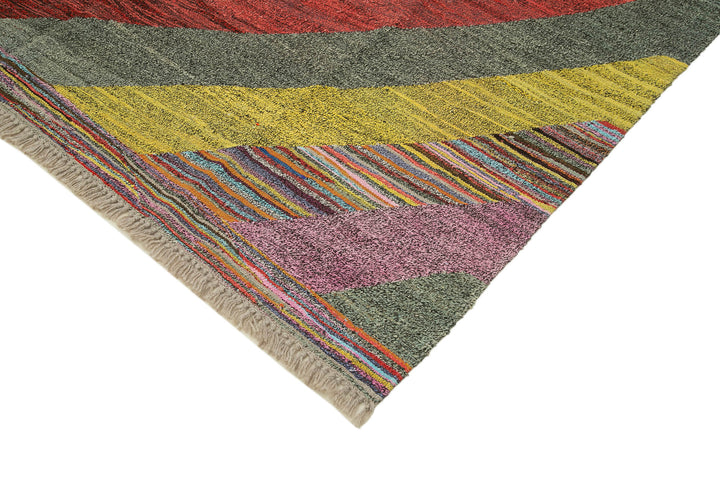 7x10 Multicolor Contemporary Area Rug - 38269