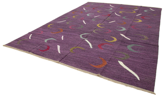 10x14 Purple Contemporary Area Rug - 38272
