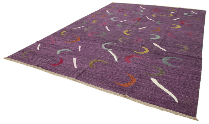 10x14 Purple Contemporary Area Rug - 38272