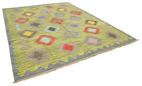 9x12 Multicolor Contemporary Area Rug - 38275