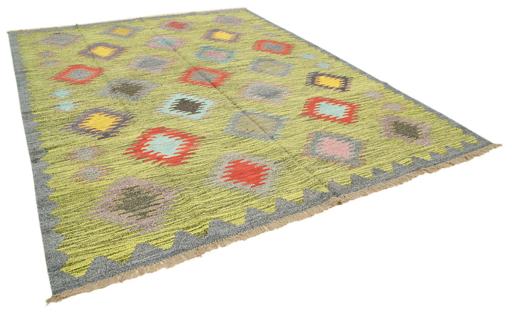 9x12 Multicolor Contemporary Area Rug - 38275