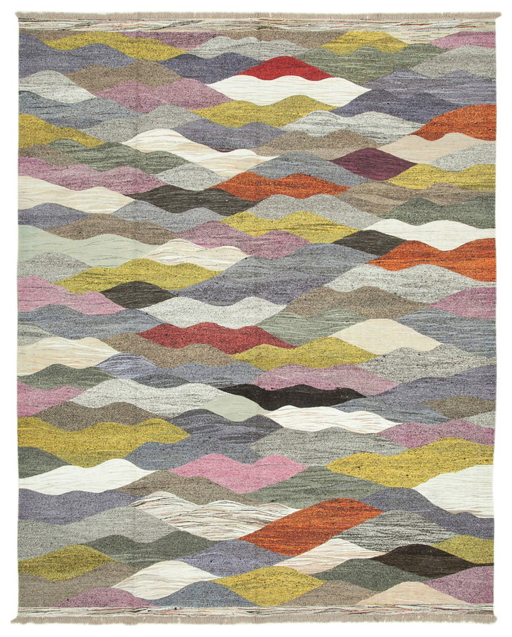 9x12 Multicolor Contemporary Area Rug - 38277