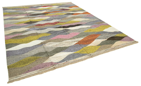 9x12 Multicolor Contemporary Area Rug - 38277