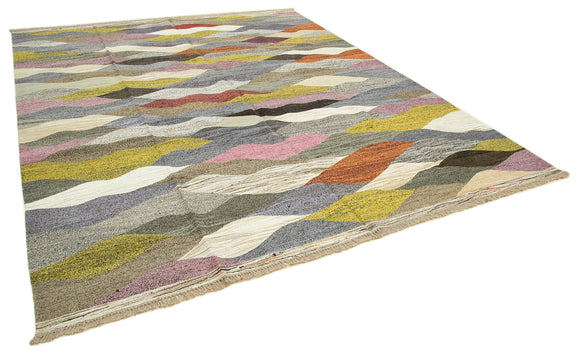 9x12 Multicolor Contemporary Area Rug - 38277