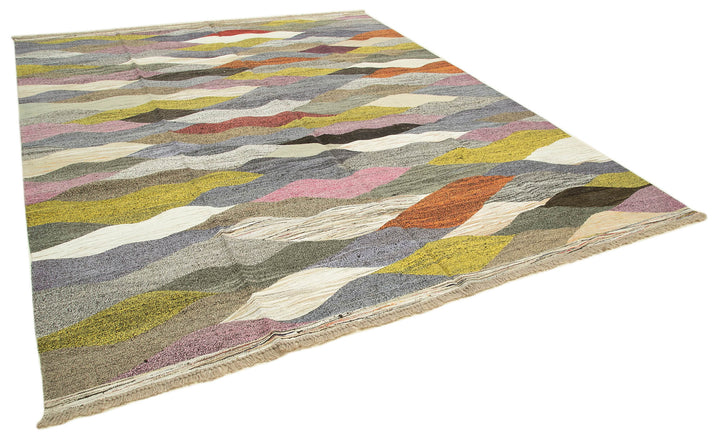9x12 Multicolor Contemporary Area Rug - 38277