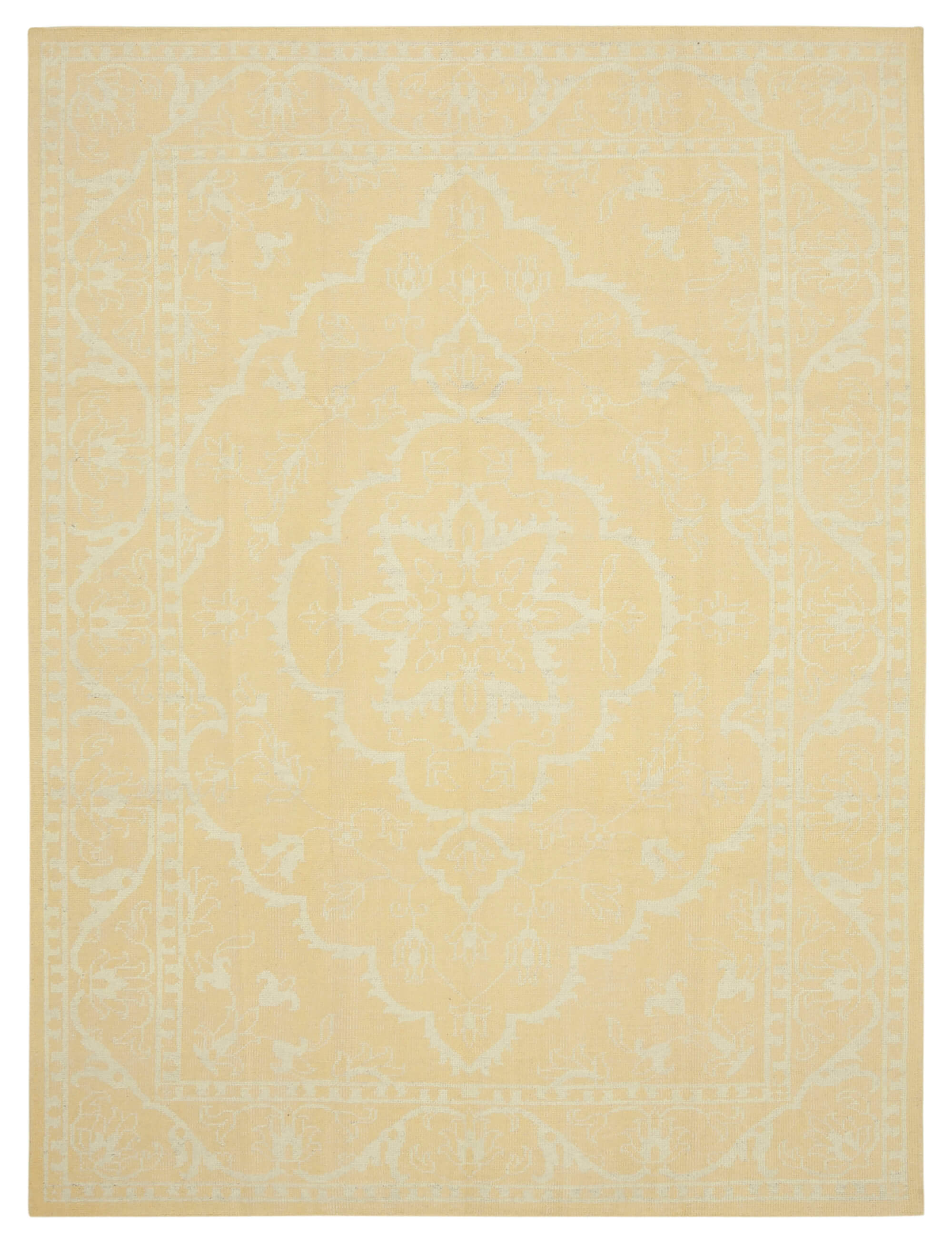 9x12 Yellow Oushak Rug - 38607